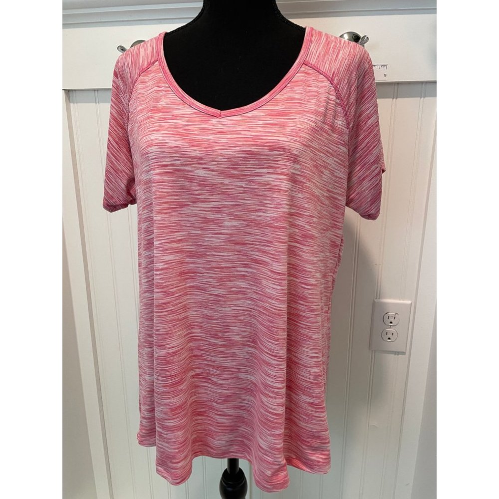 RBX performance pink striped shirt
